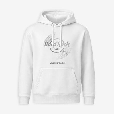 Vinyl Logo Unisex Hoodie in White